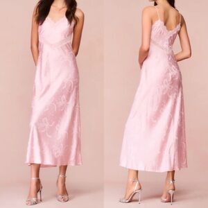 NEW LoveShackFancy Serita Bow Jacquard Maxi Dress